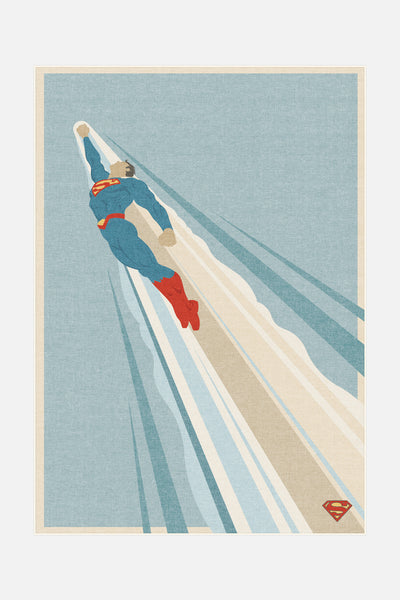 Superman™ Flug Blau Teppich - Teppana