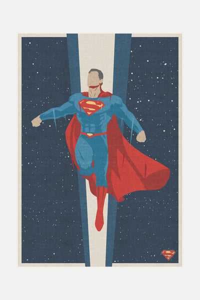 Superman™ Weltraum Dunkelblau Teppich - Teppana