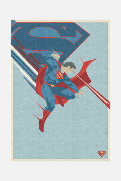 Superman™ Laser Blau Teppich - Teppana