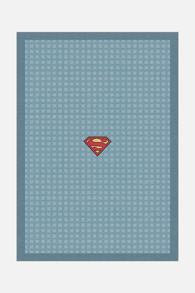 Superman™ Gitter Blau Teppich - Teppana
