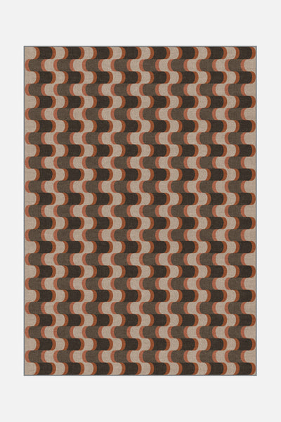 Linea Kastanie Teppich - Teppana