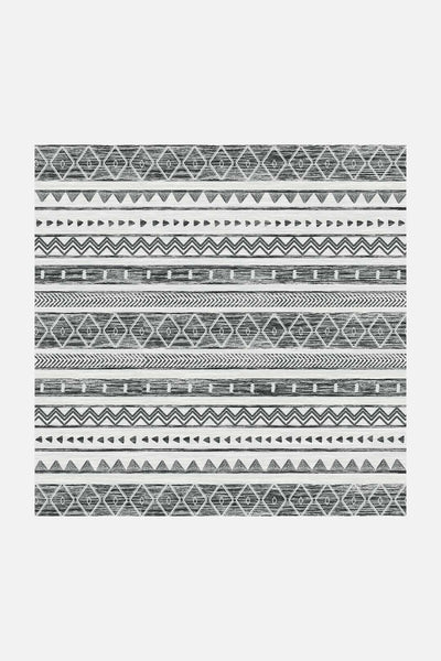 Ikat Anthrazit Teppich - Teppana